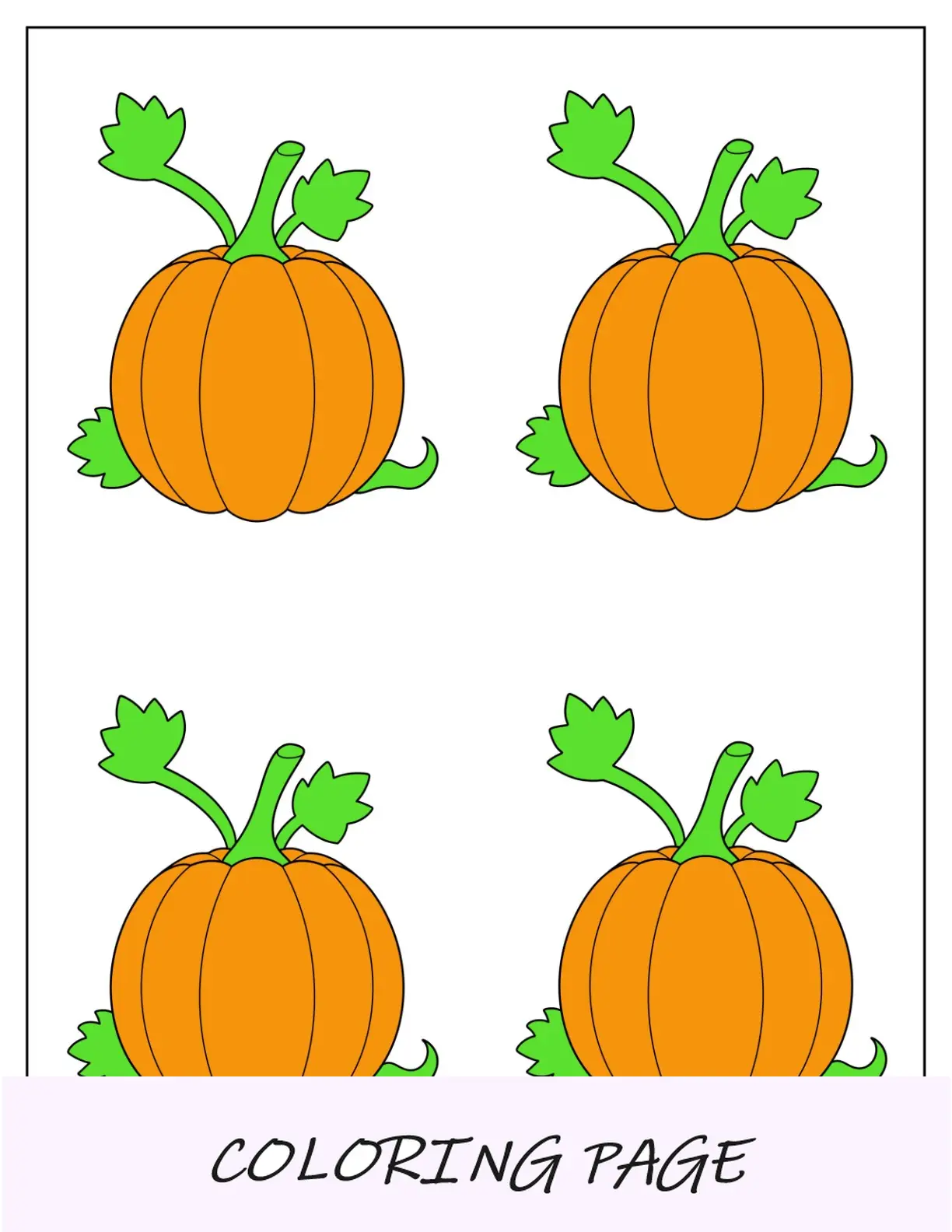 Plantilla de calabaza de hoja de color mediano