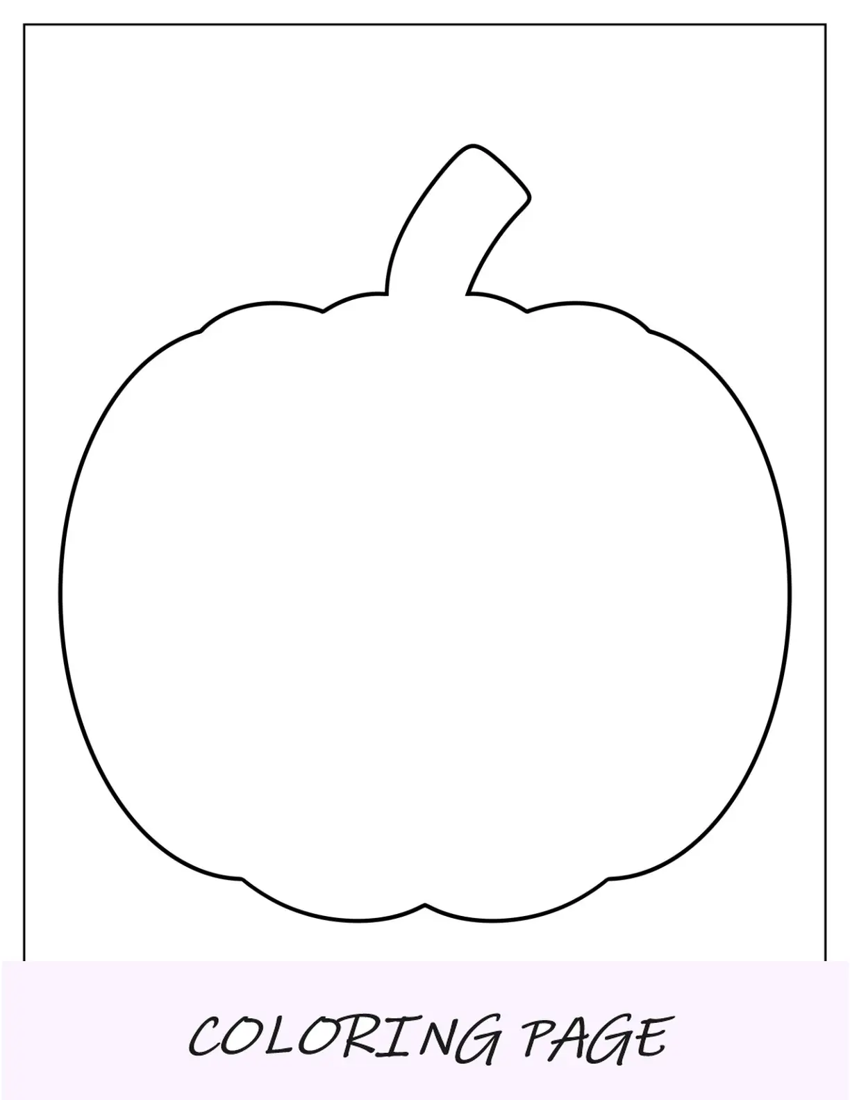Plantilla de calabaza simple de página completa