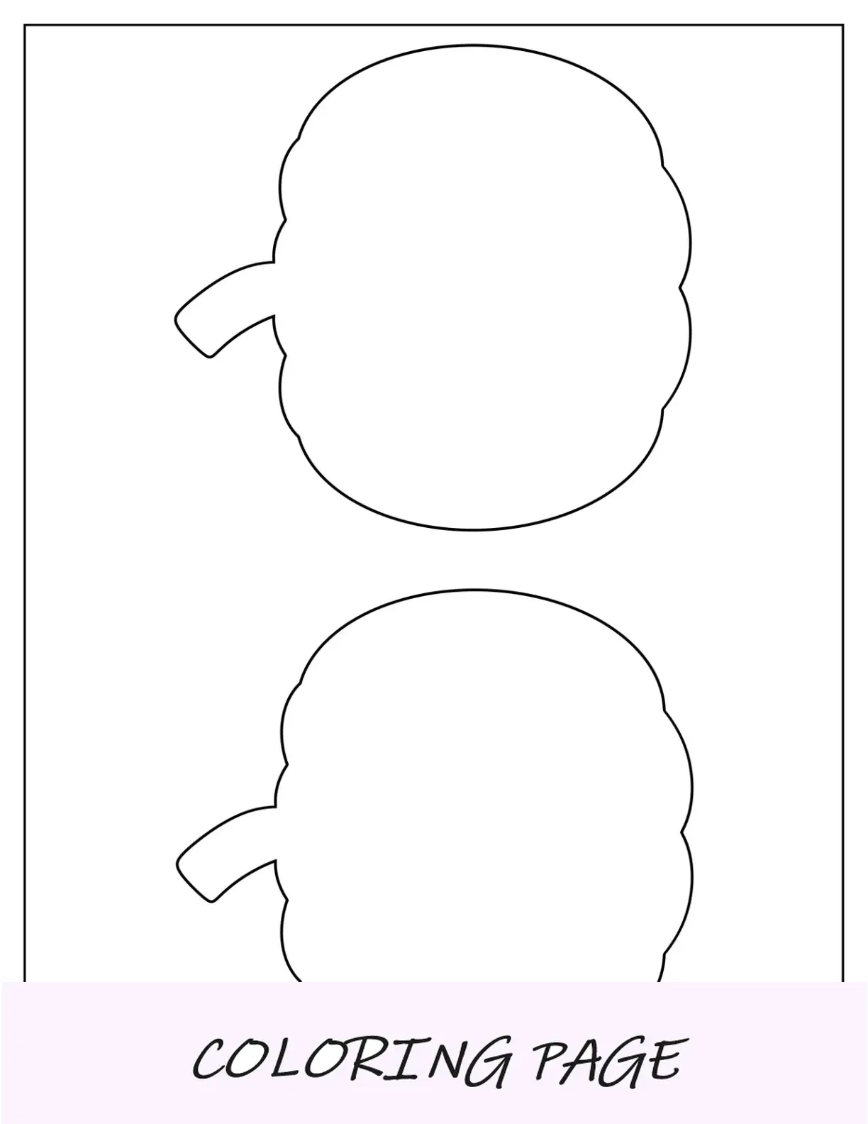 Plantilla de calabaza simple de dos media página
