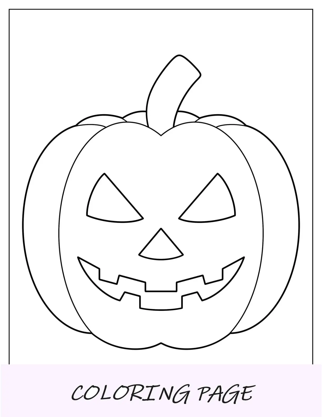 Plantilla de calabaza Jack O Lantern de página completa