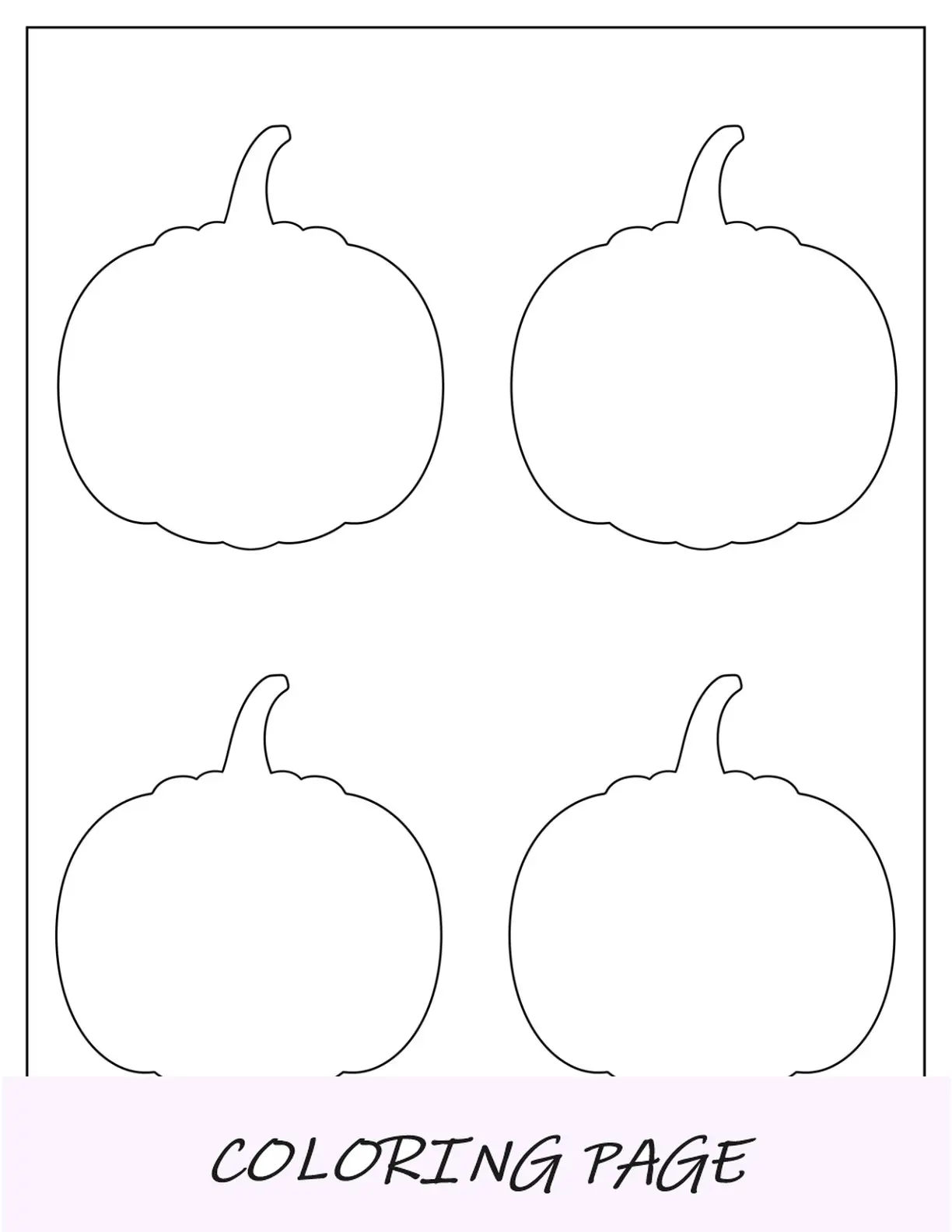 Plantilla de calabaza básica mediana para niños