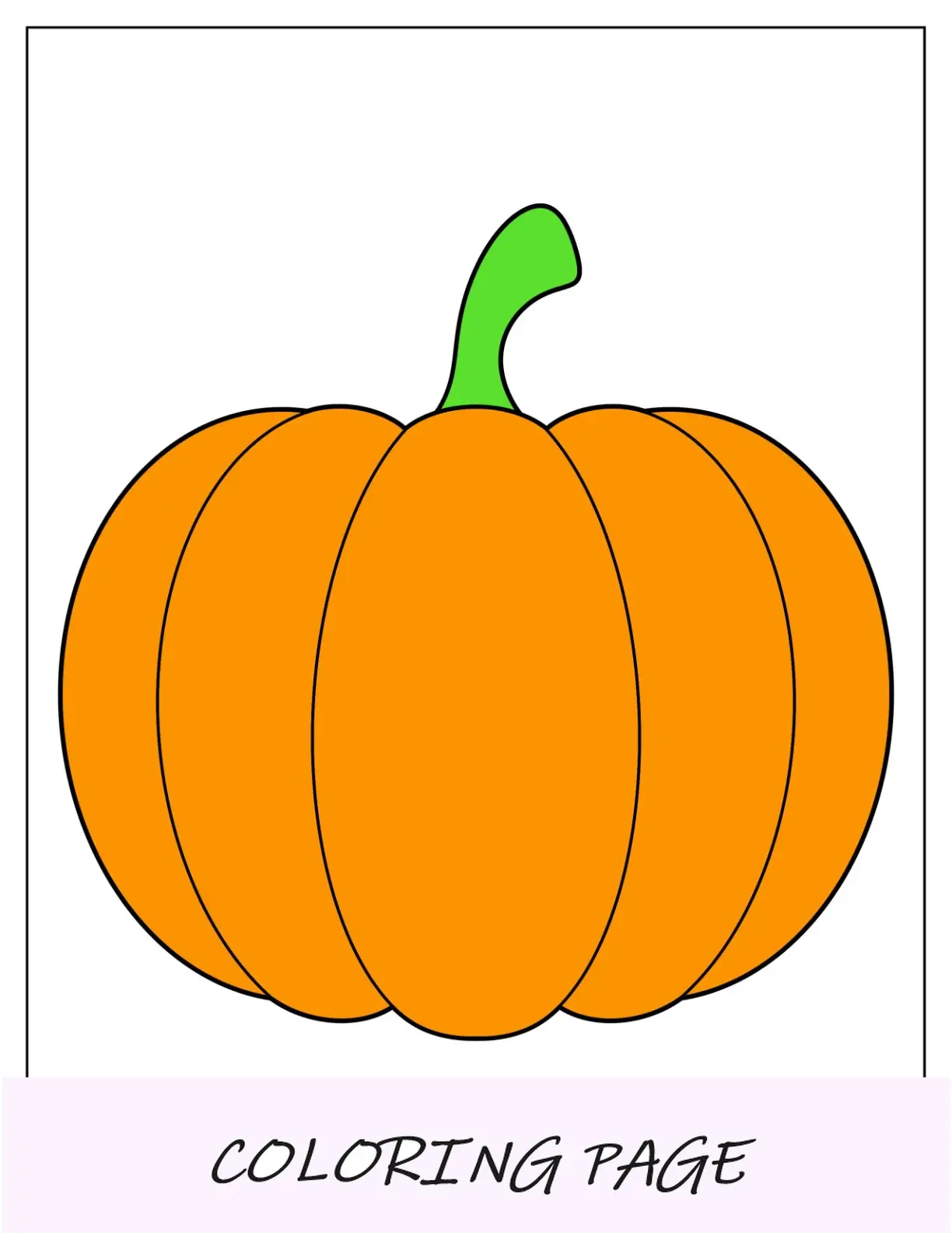 Plantilla de calabaza detallada en color de página completa