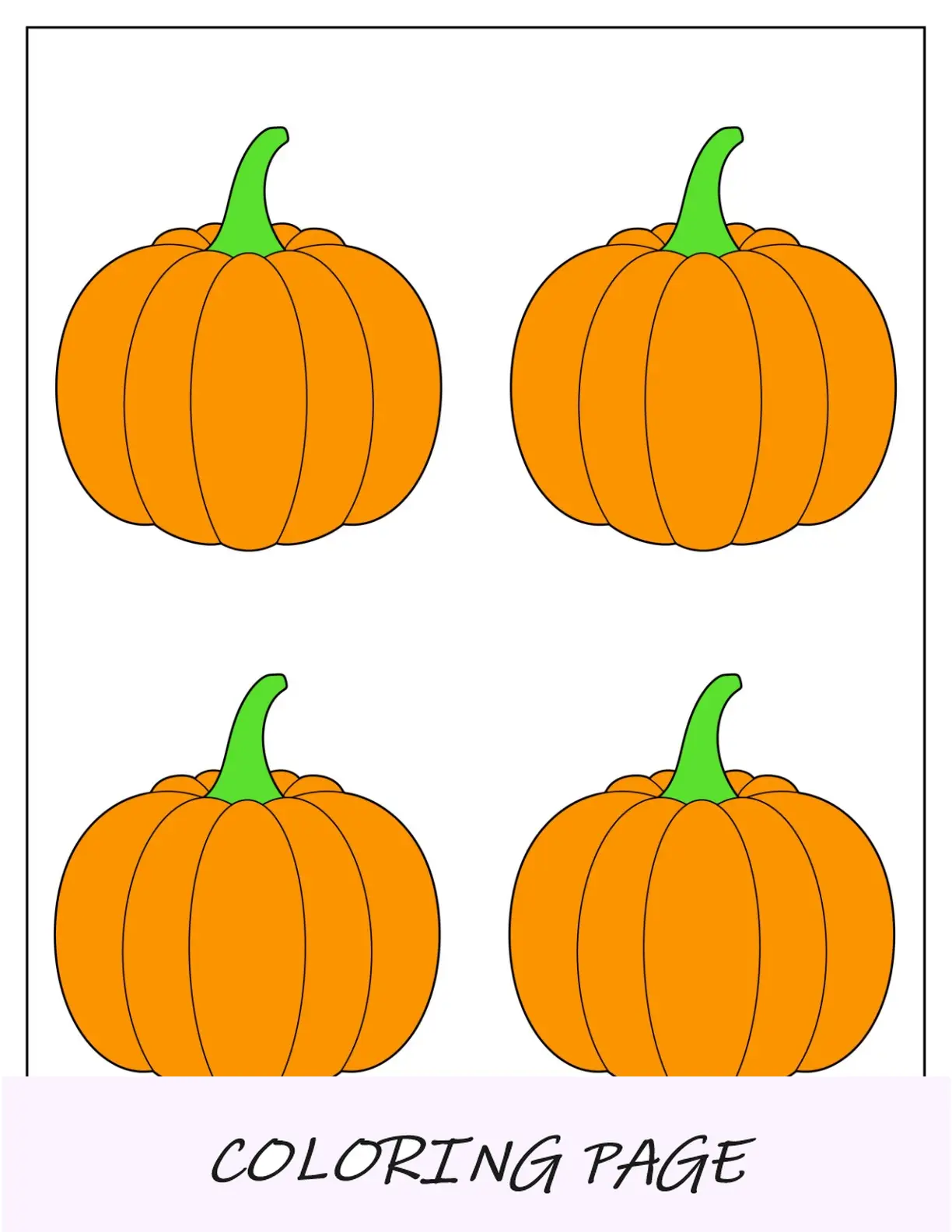 Plantilla de Calabaza Tradicional de Color Medio