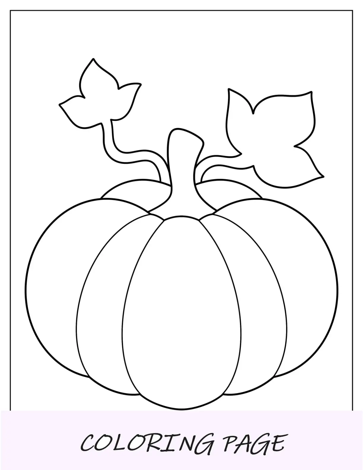 Plantilla de calabaza de otoño de página completa
