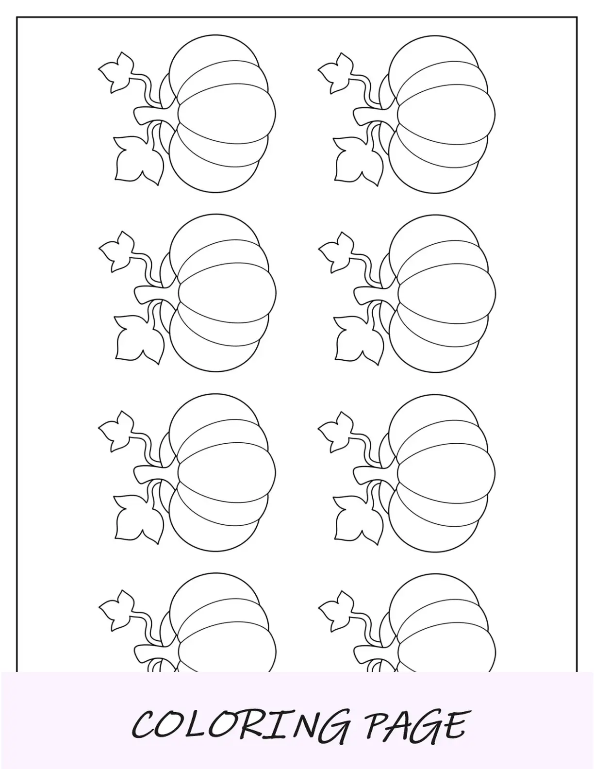 Plantilla pequeña de calabaza de otoño