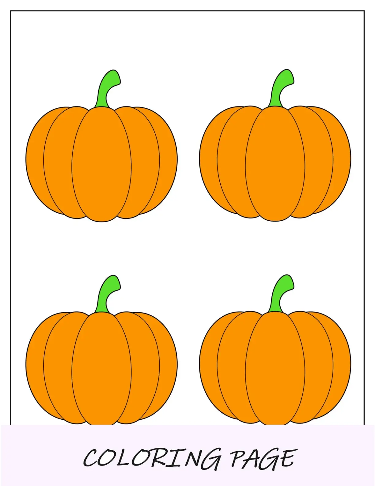 Plantilla de calabaza detallada de color medio