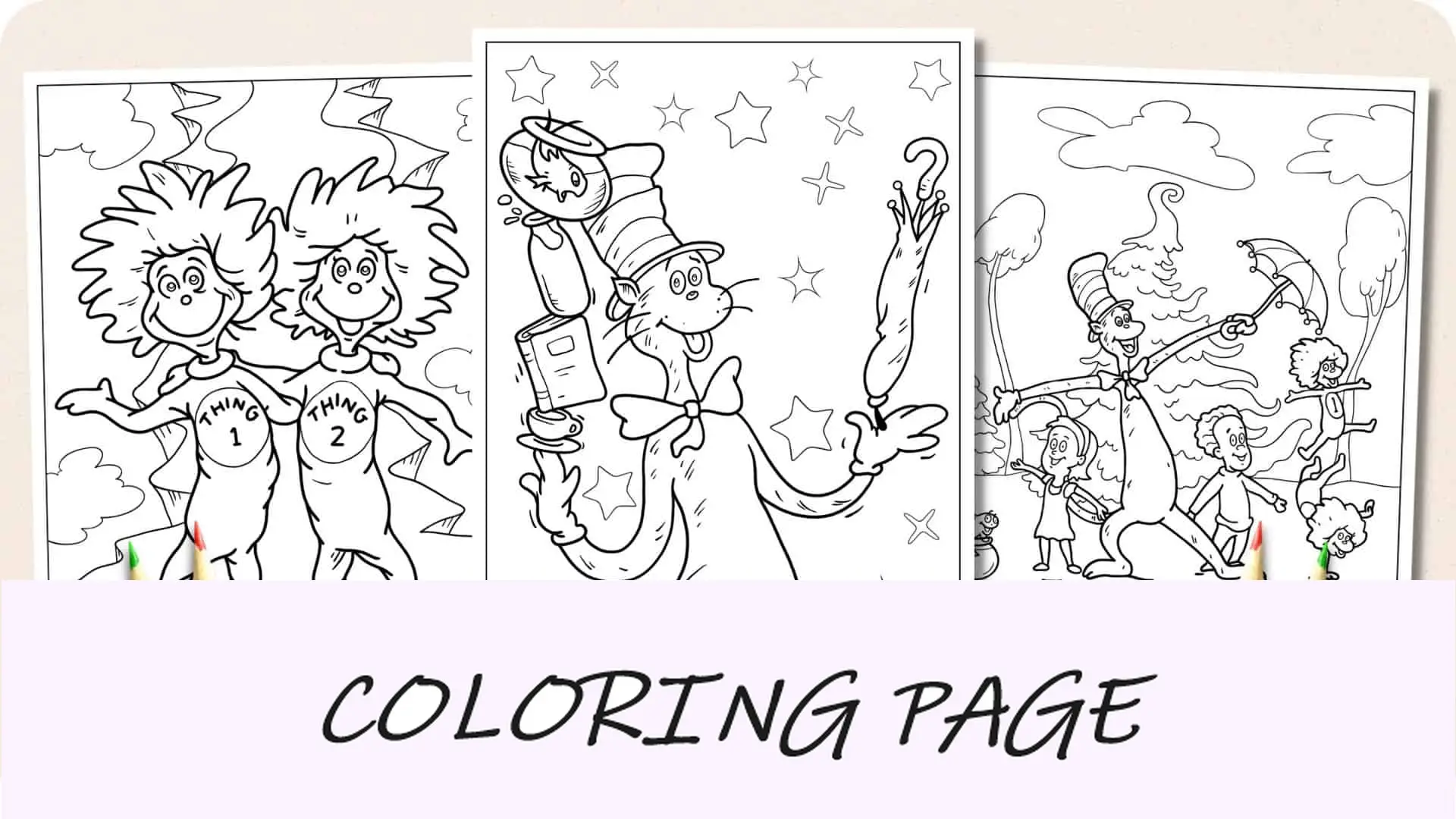 Desenhos para colorir de gato com chapéu