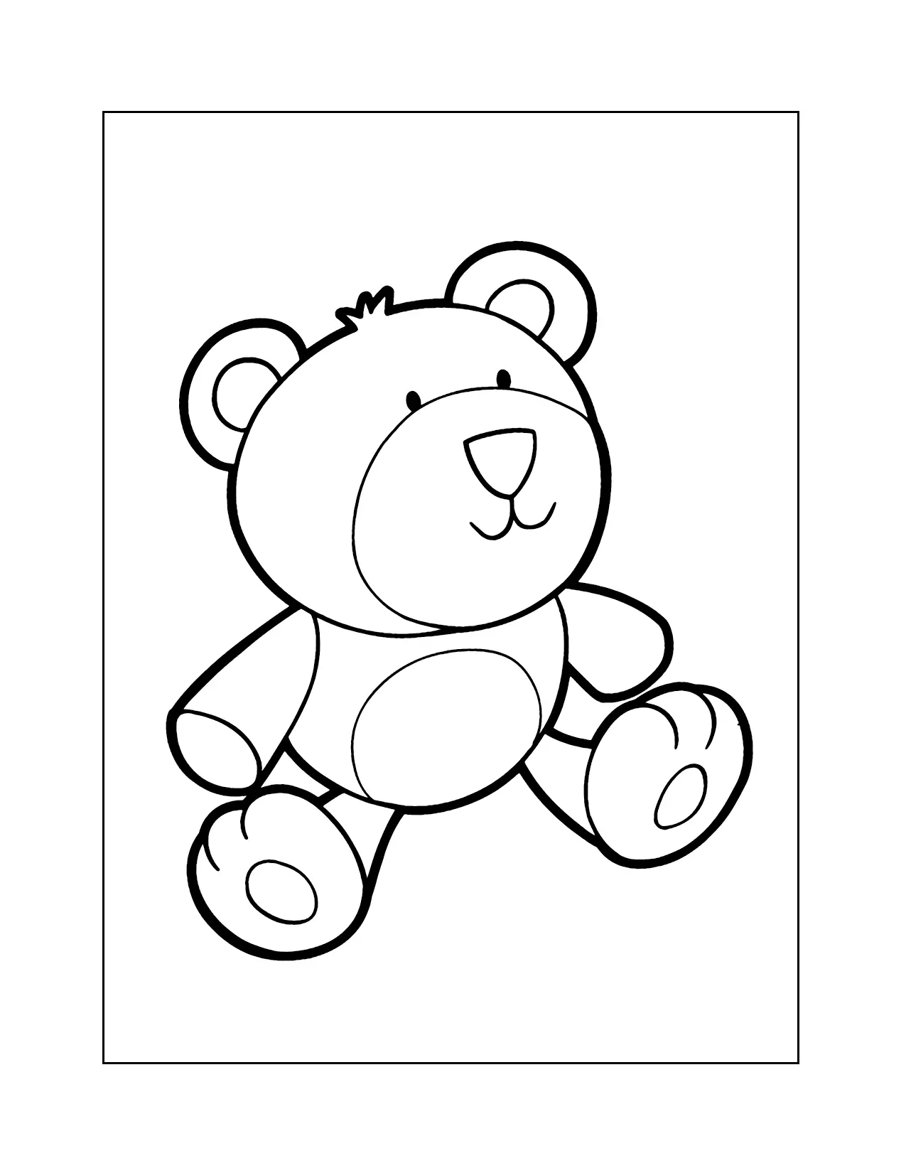 Páginas para colorear de oso de peluche