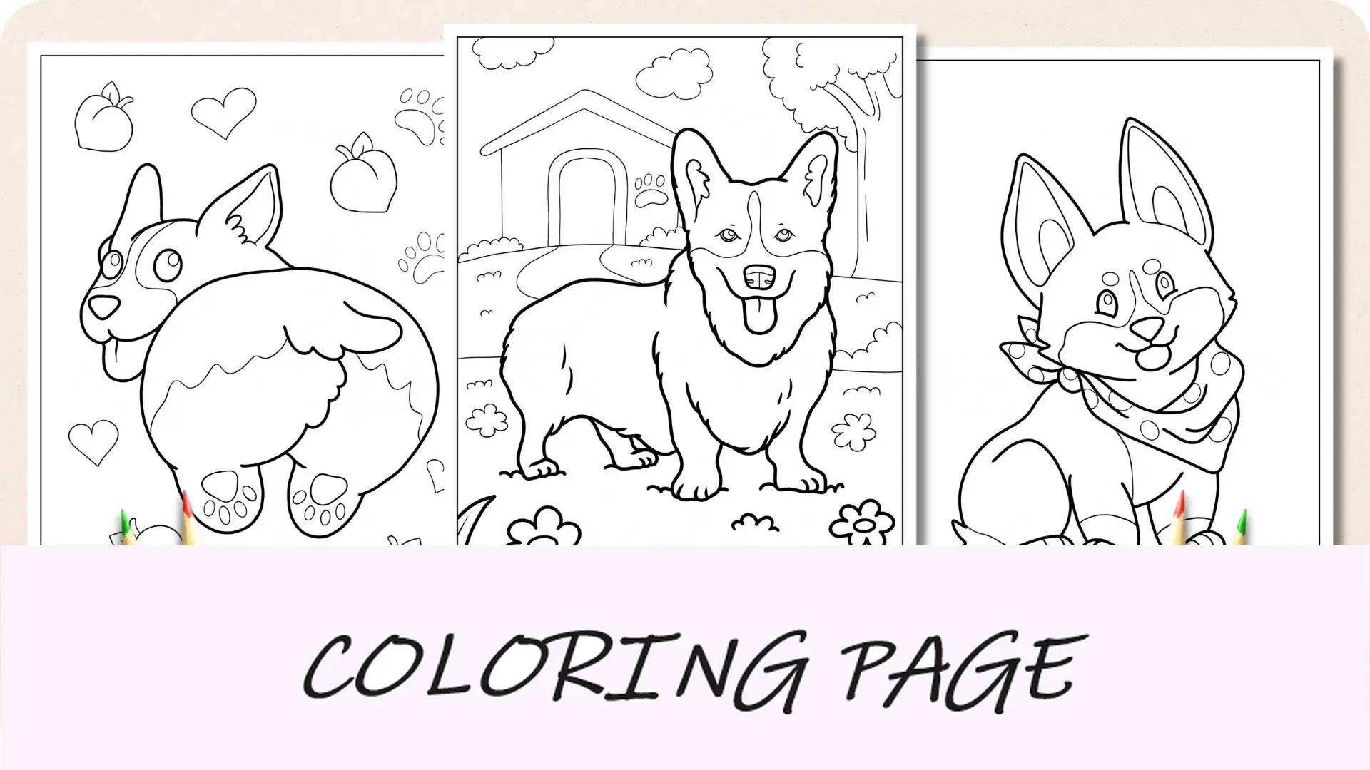 Disegni da colorare di Corgi