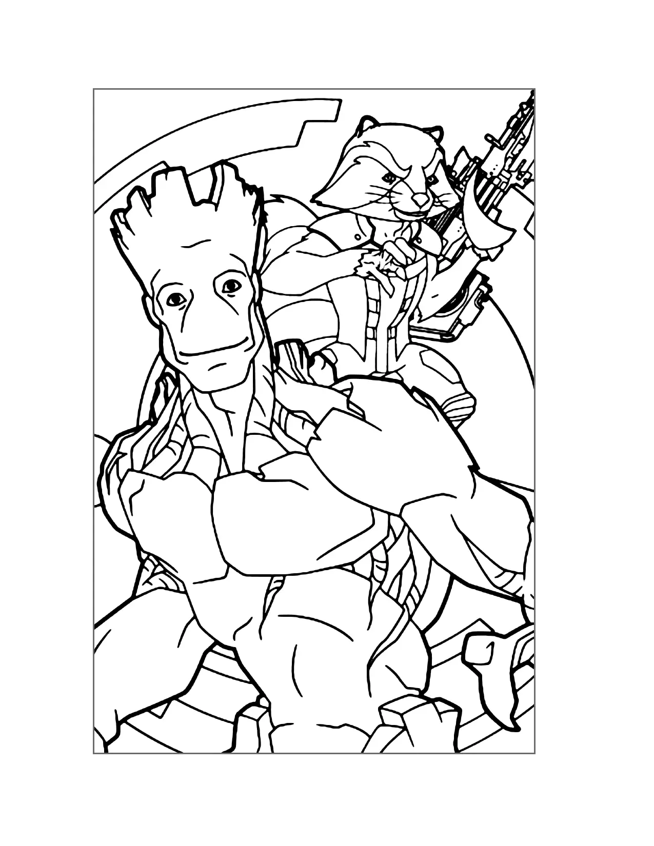 Pagine da colorare di Guardians of the Galaxy