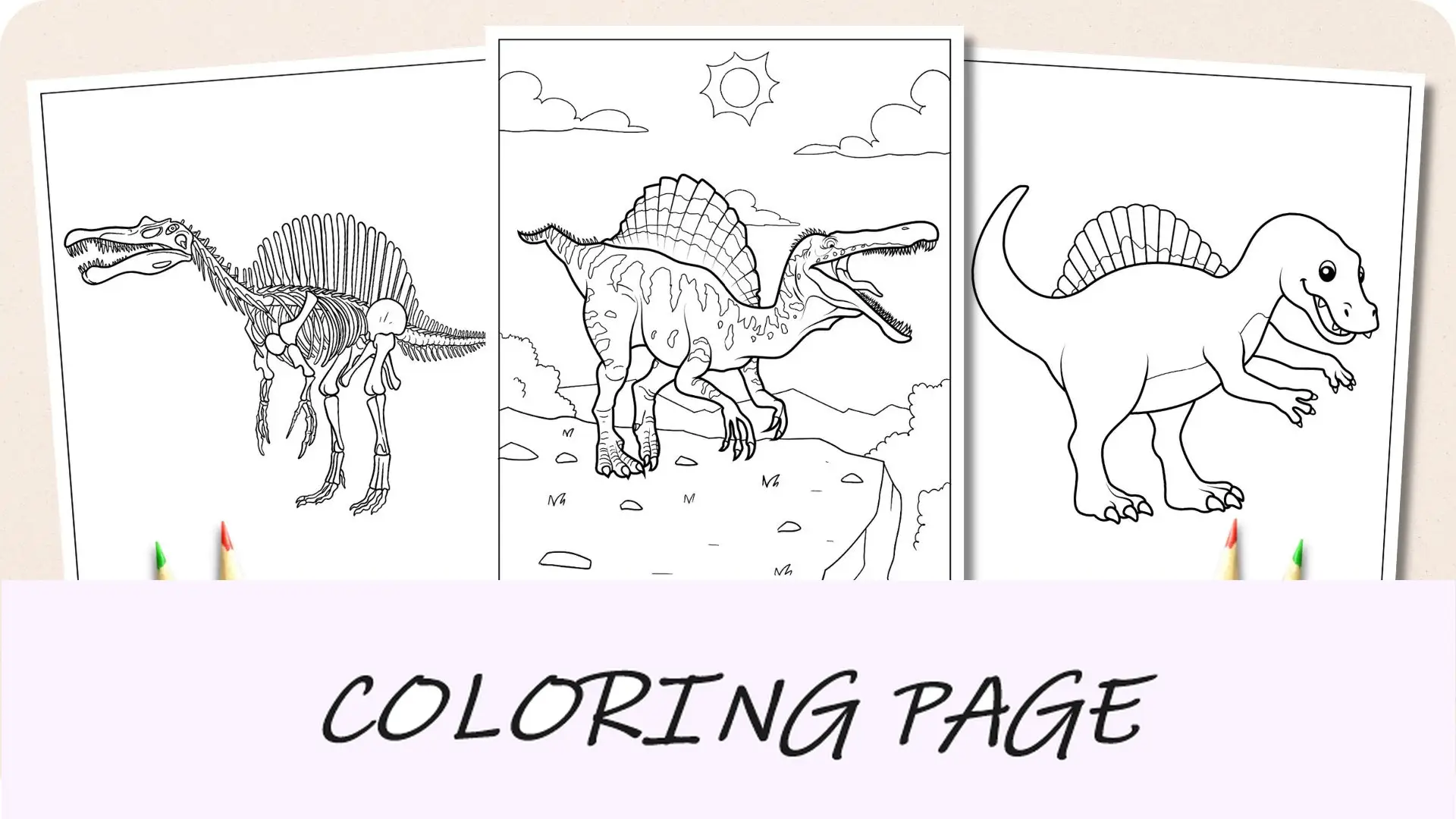 Dibujos para colorear de Espinosaurio