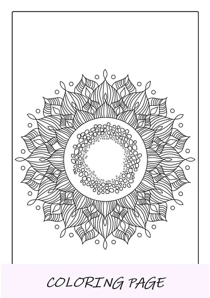 Colorear Mandala Girasol Para Adultos