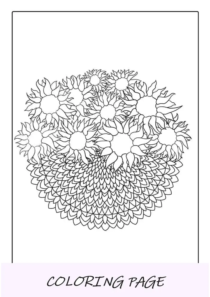 Hoja para colorear Mandala para adultos
