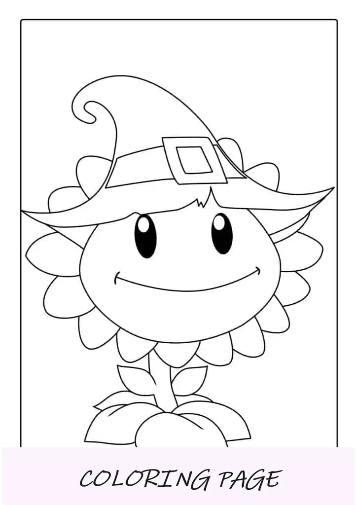 Dibujos Para Colorear De Plantas Vs Zombies Girasol