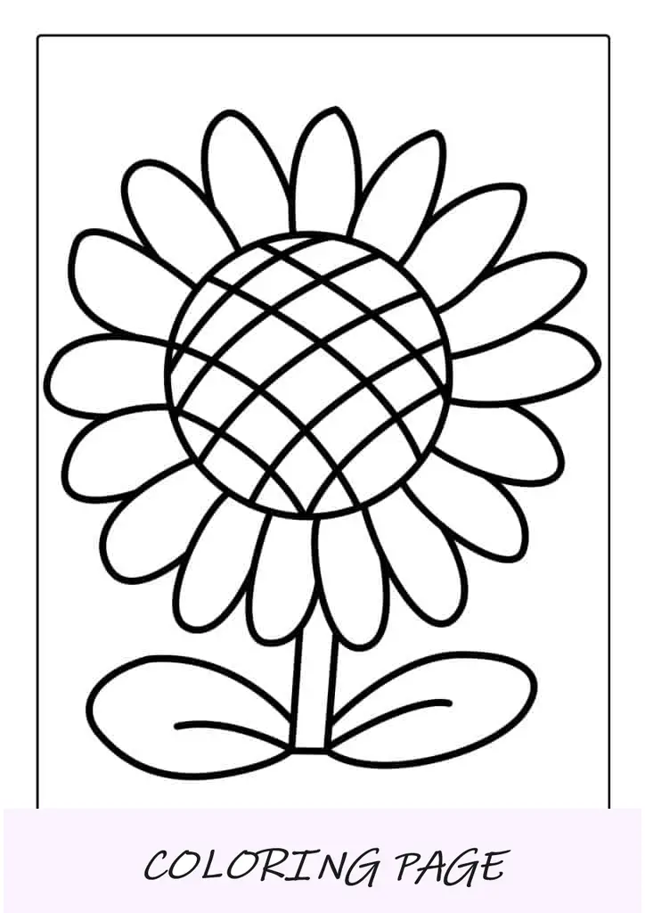 Coloración De Girasol Simple