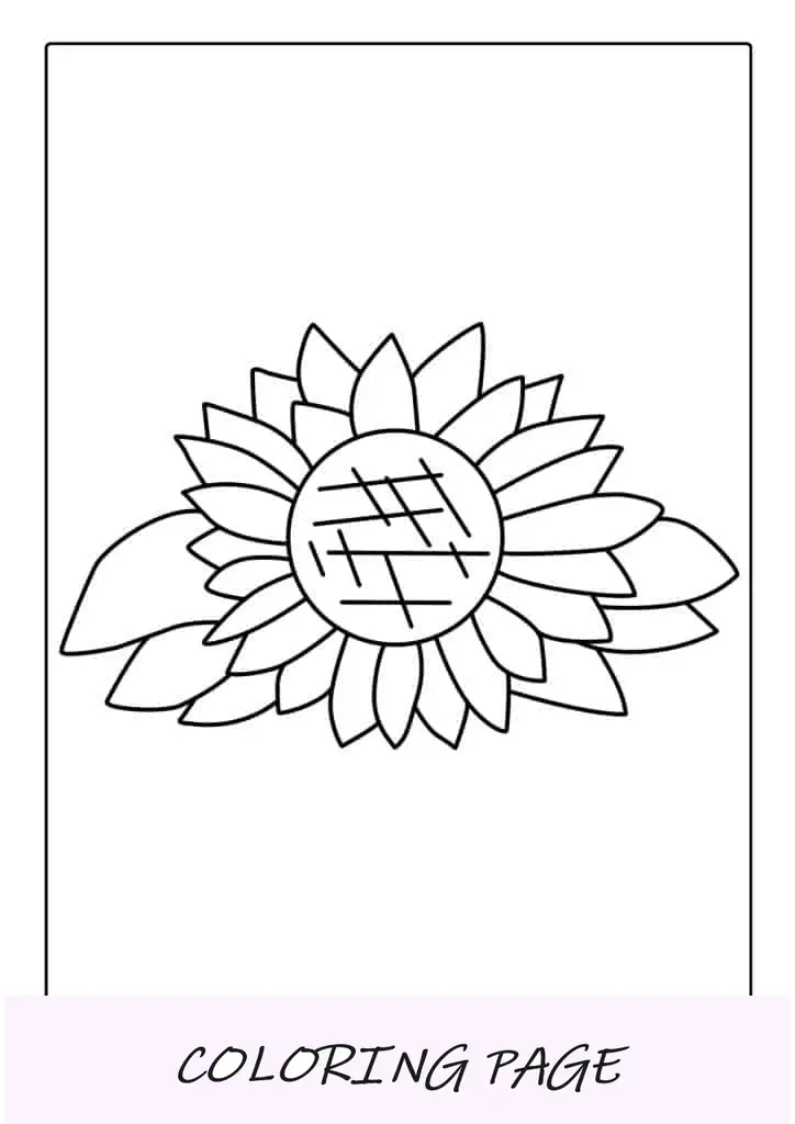 Pequeño contorno de un girasol