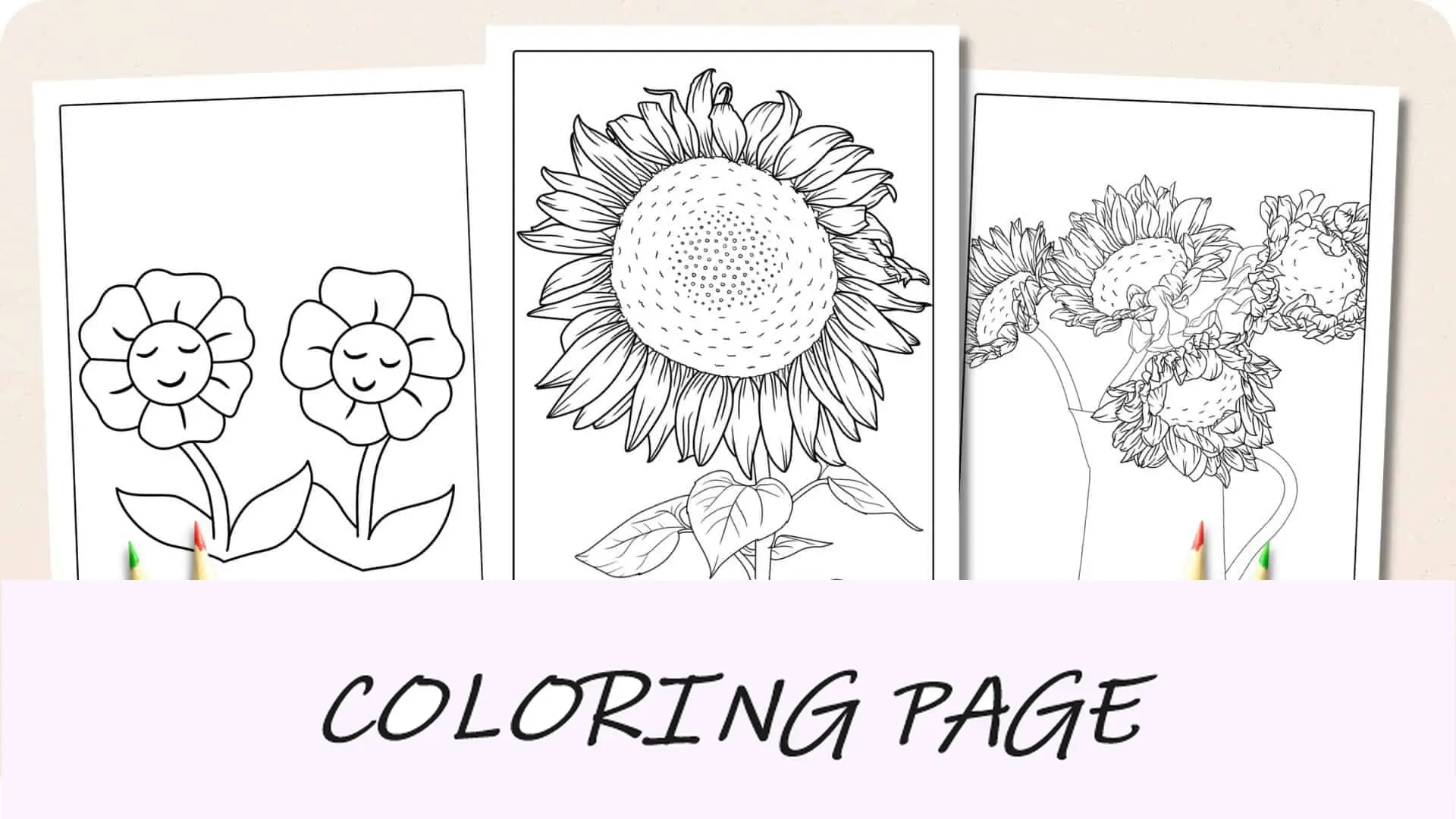Desenhos para colorir de girassol