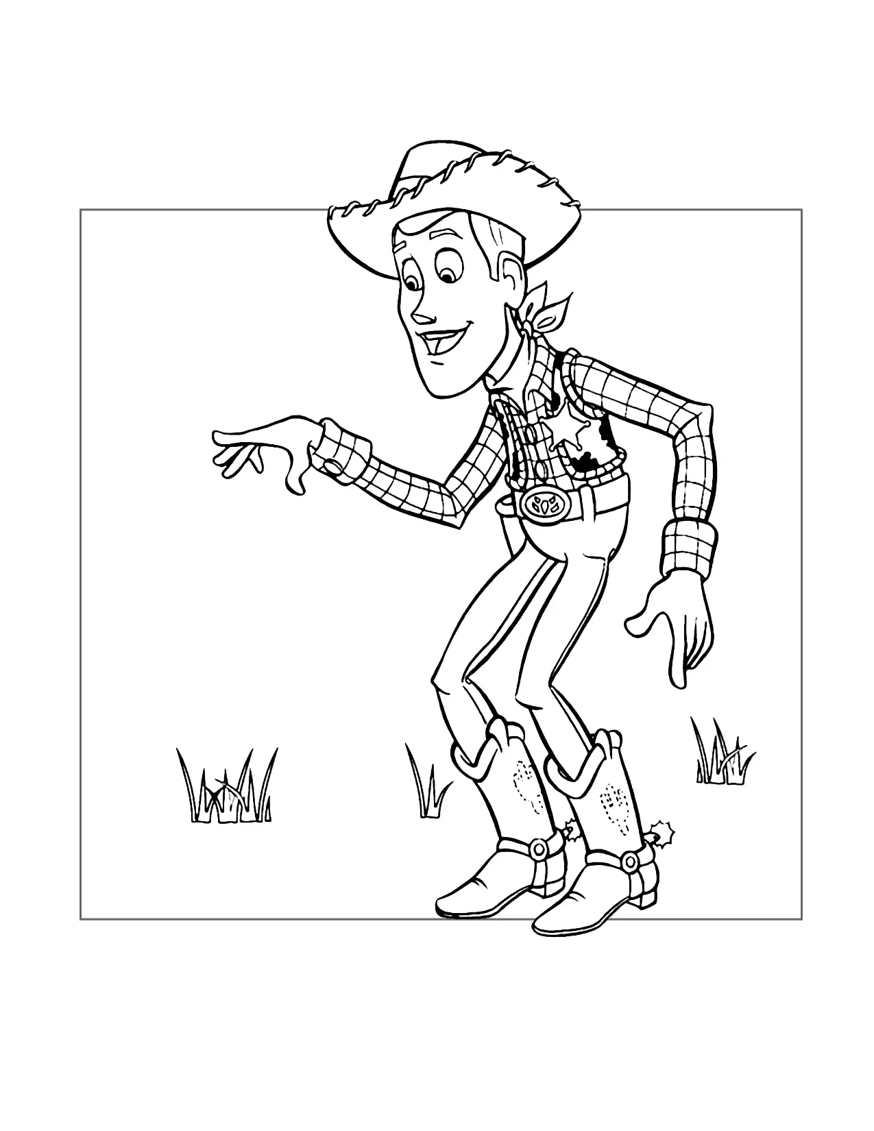 Woody dalle pagine da colorare di Toy Story