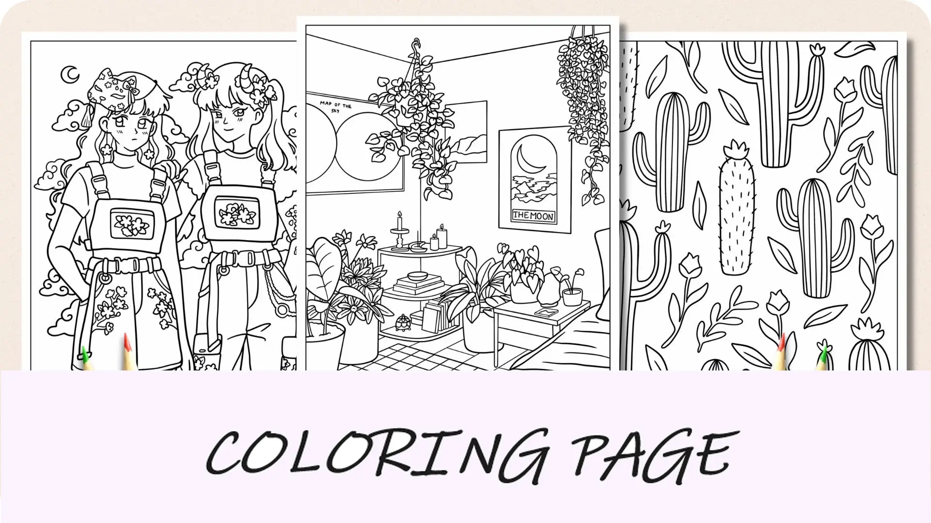 Desenhos para colorir estéticos
