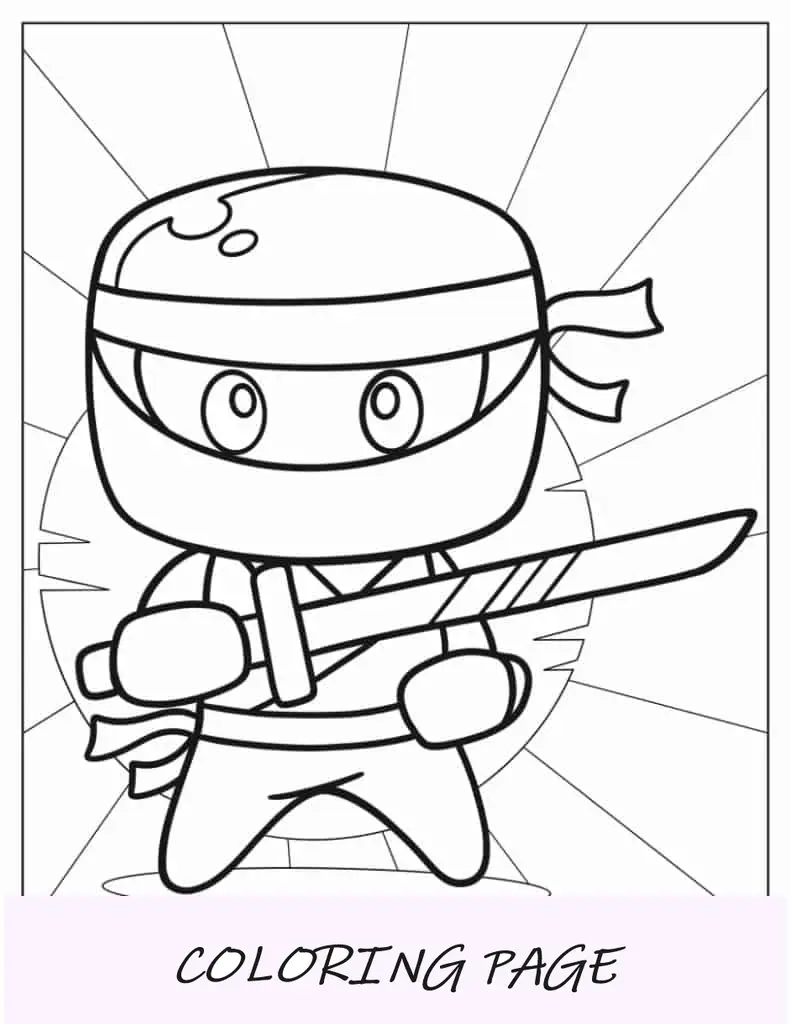 Kawaii Ninja mit Schwert