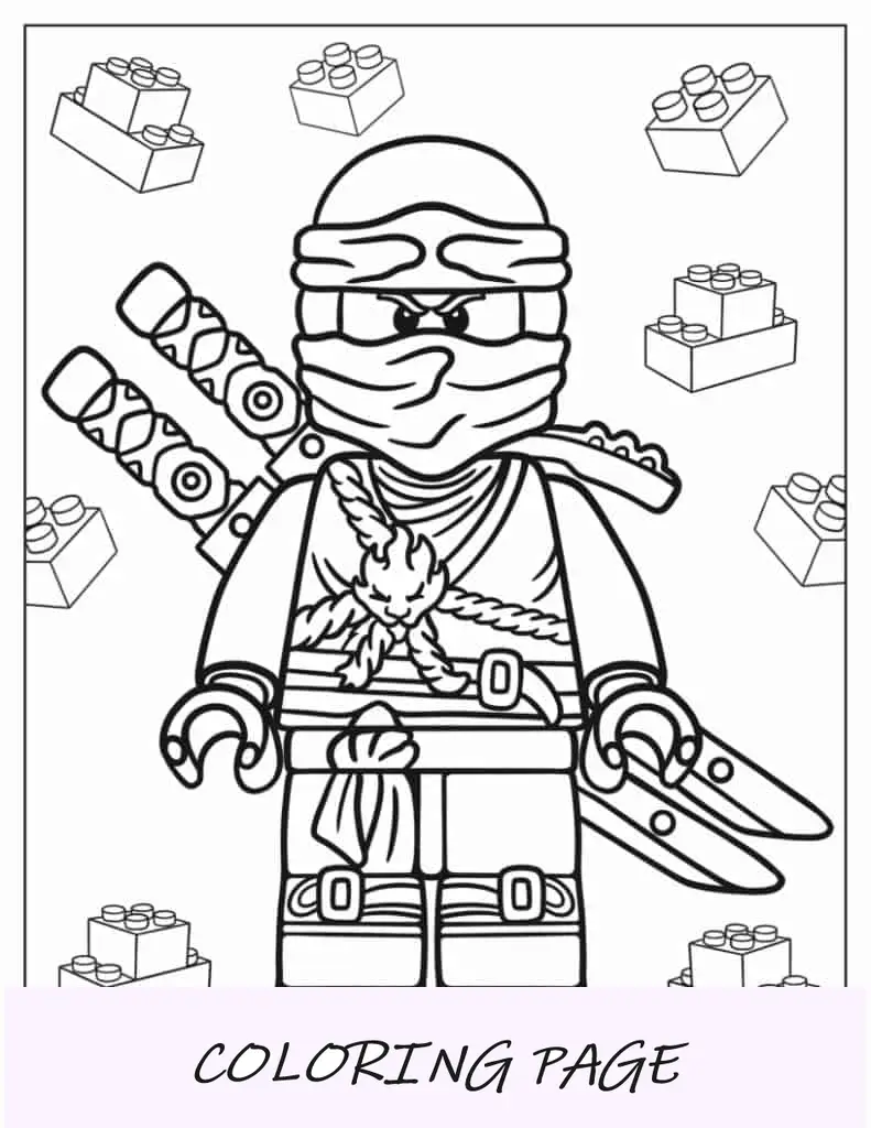 Malseite von Lego Ninja für Kinder