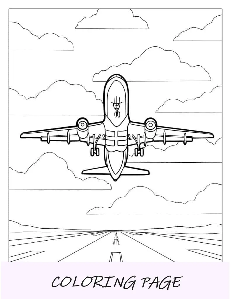 Avião decolando da pista