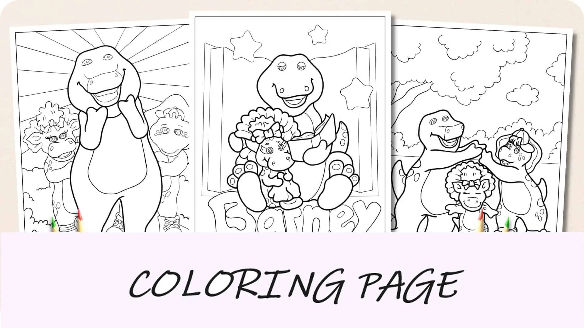 Dibujos para colorear de Barney