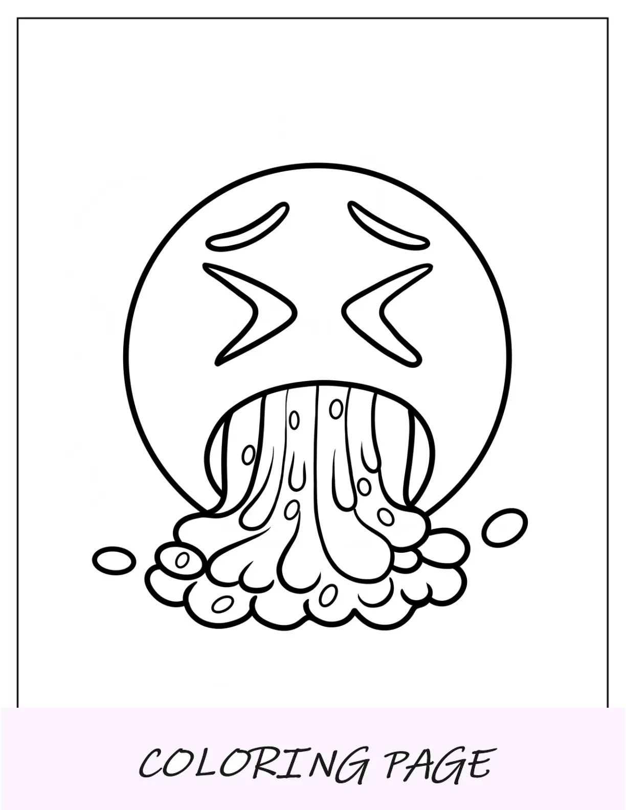 Pagina da colorare Emoji che fa l'occhiolino con la lingua