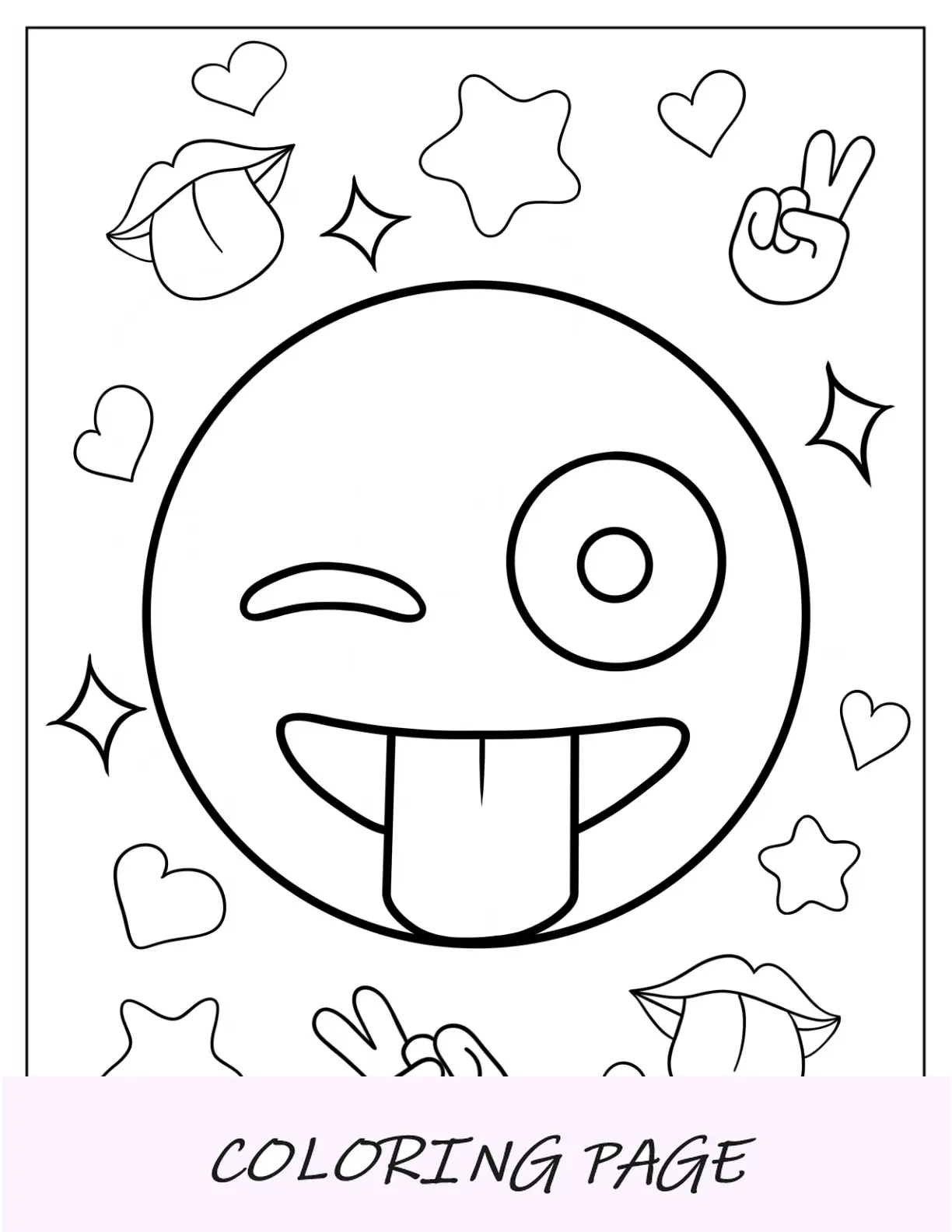 Unicorno, occhiali da sole Emoji, segno di pace, cacca, non vedere il male, cuore, fare una smorfia, occhi sorridenti, piangere, lacrime di gioia, assaporare il cibo e mandare un bacio