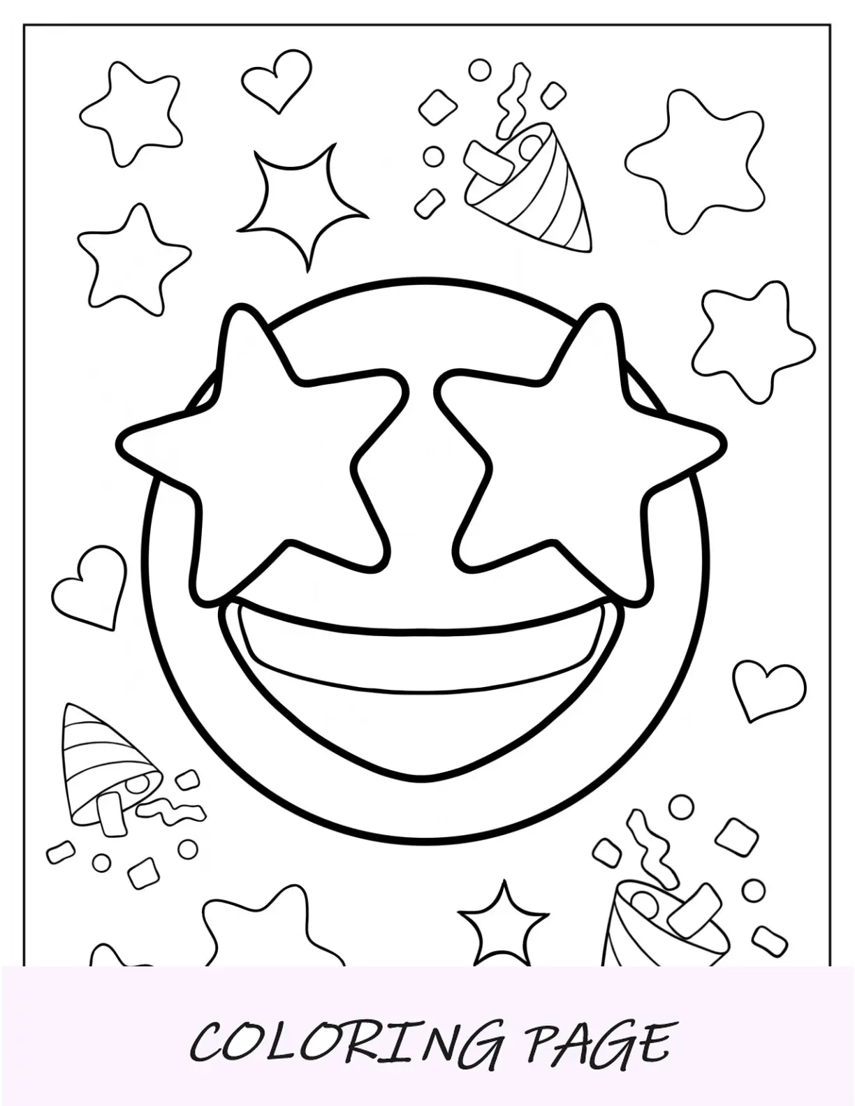 Volto sorridente con occhiali da sole Emoji da colorare per bambini