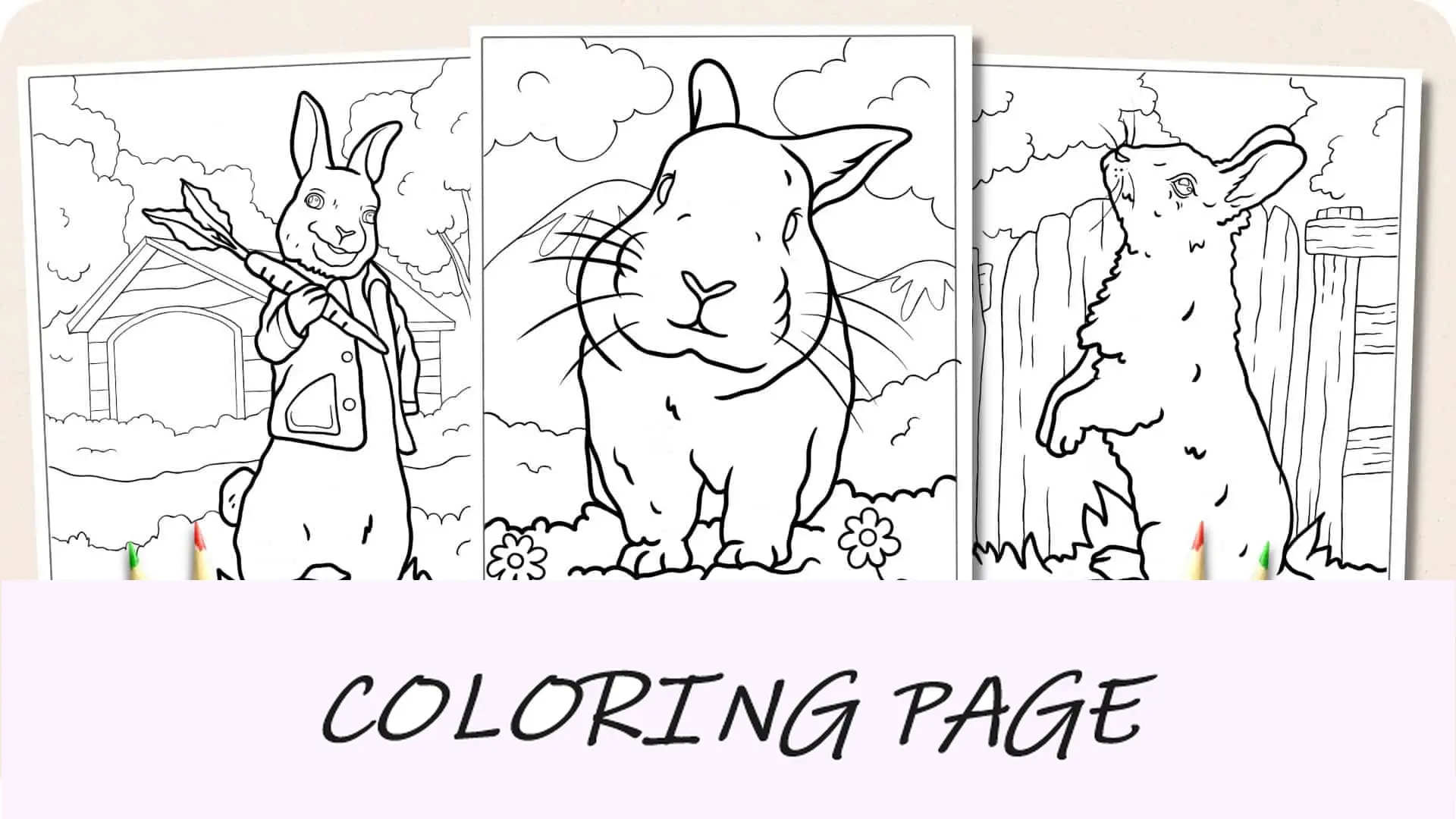 Disegni da colorare di conigli