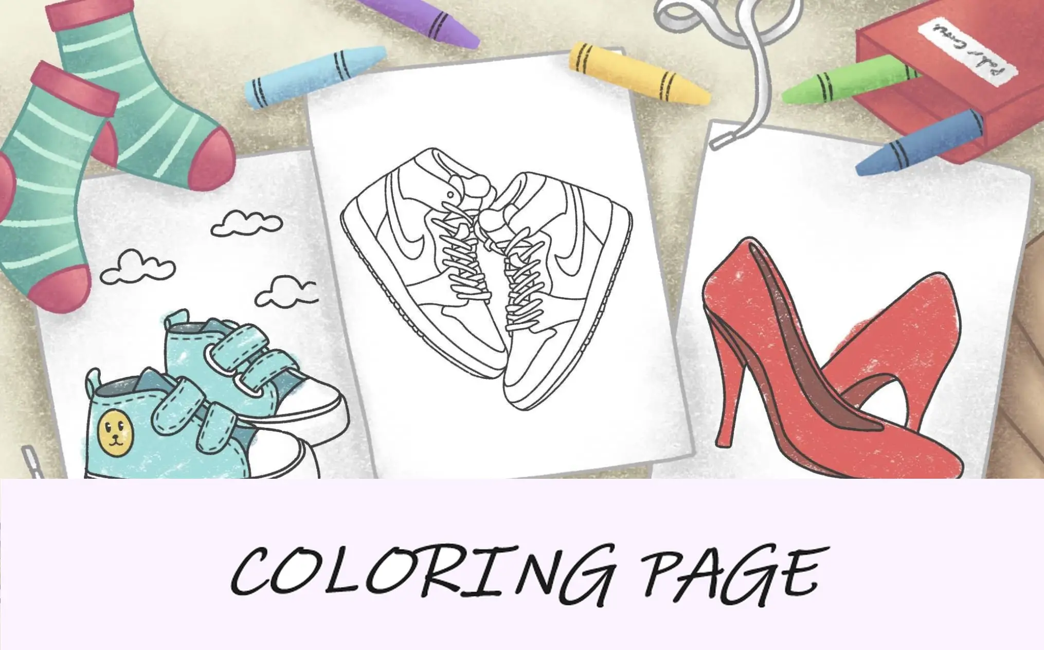Desenhos para colorir de sapatos