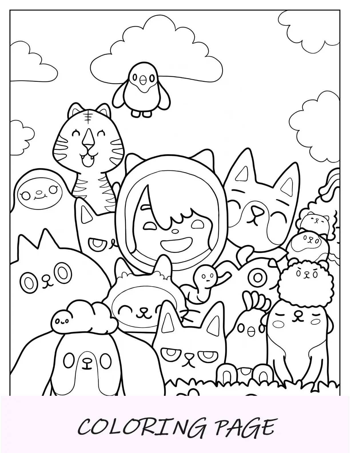 Folha para colorir Toca Boca Life Pets para crianças