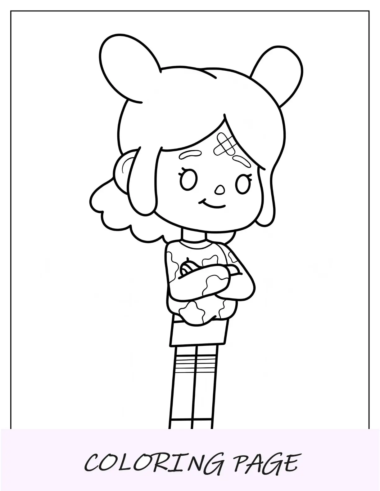 Toca Boca Doodle Girl com band-aid na testa