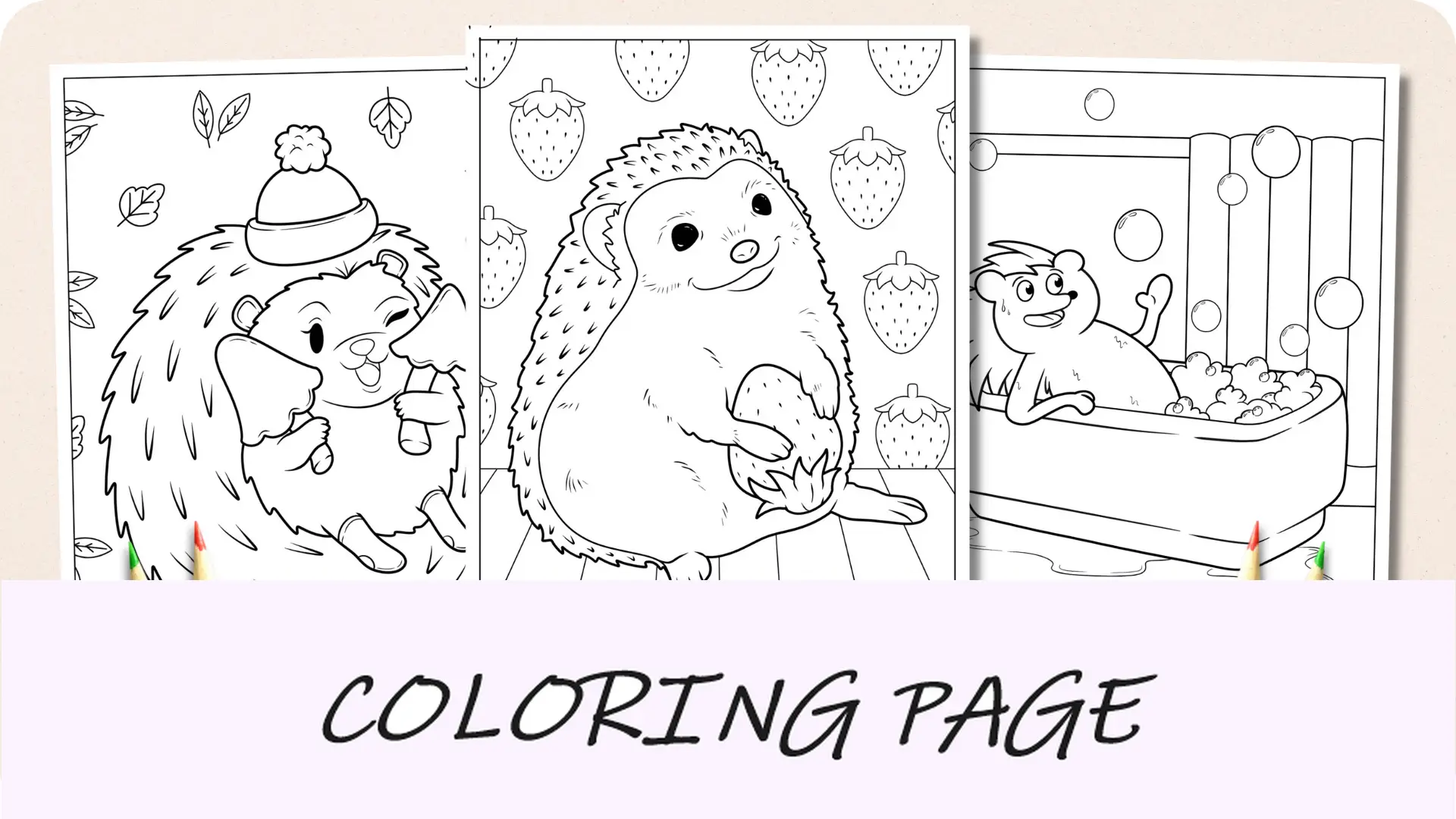 Dibujos para colorear de erizo