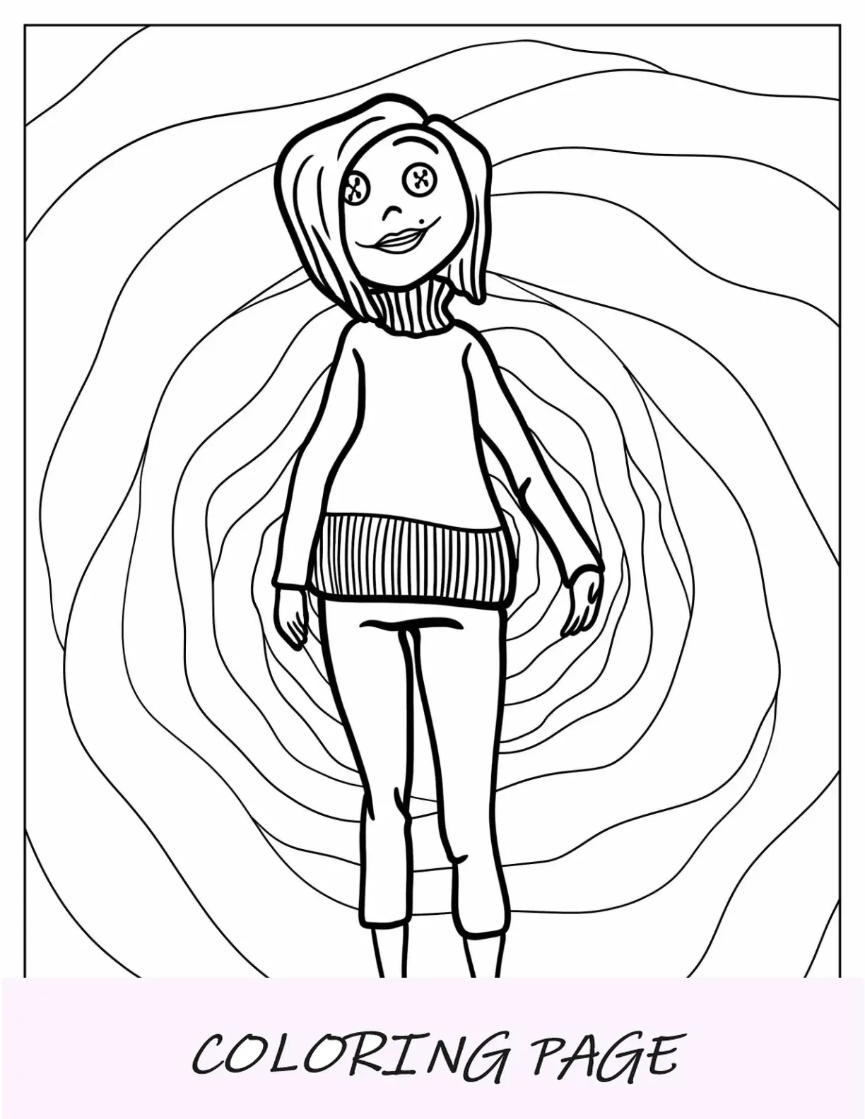 Coraline Para Colorear De La Otra Madre Espeluznante