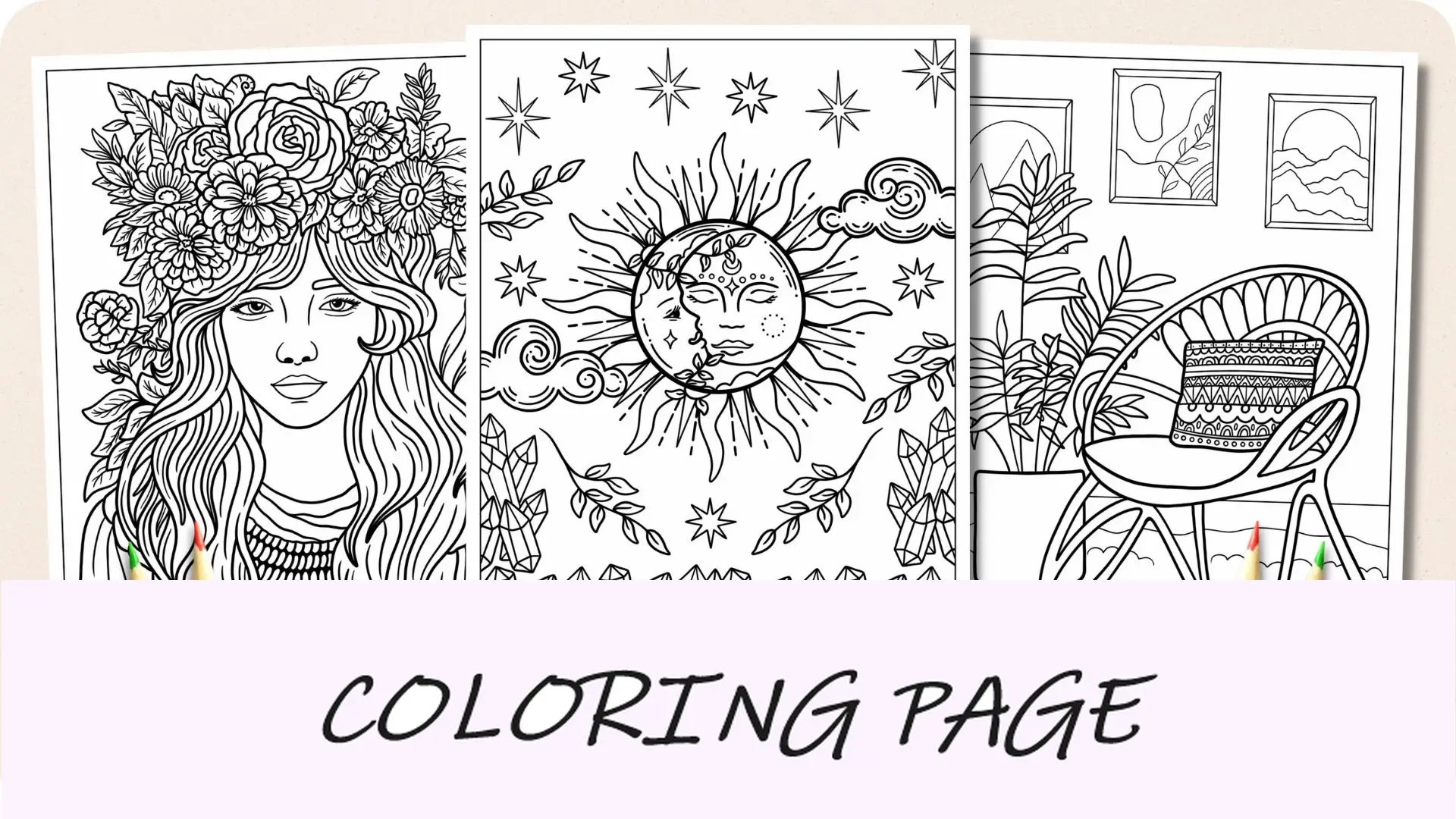 Desenhos para colorir Boho