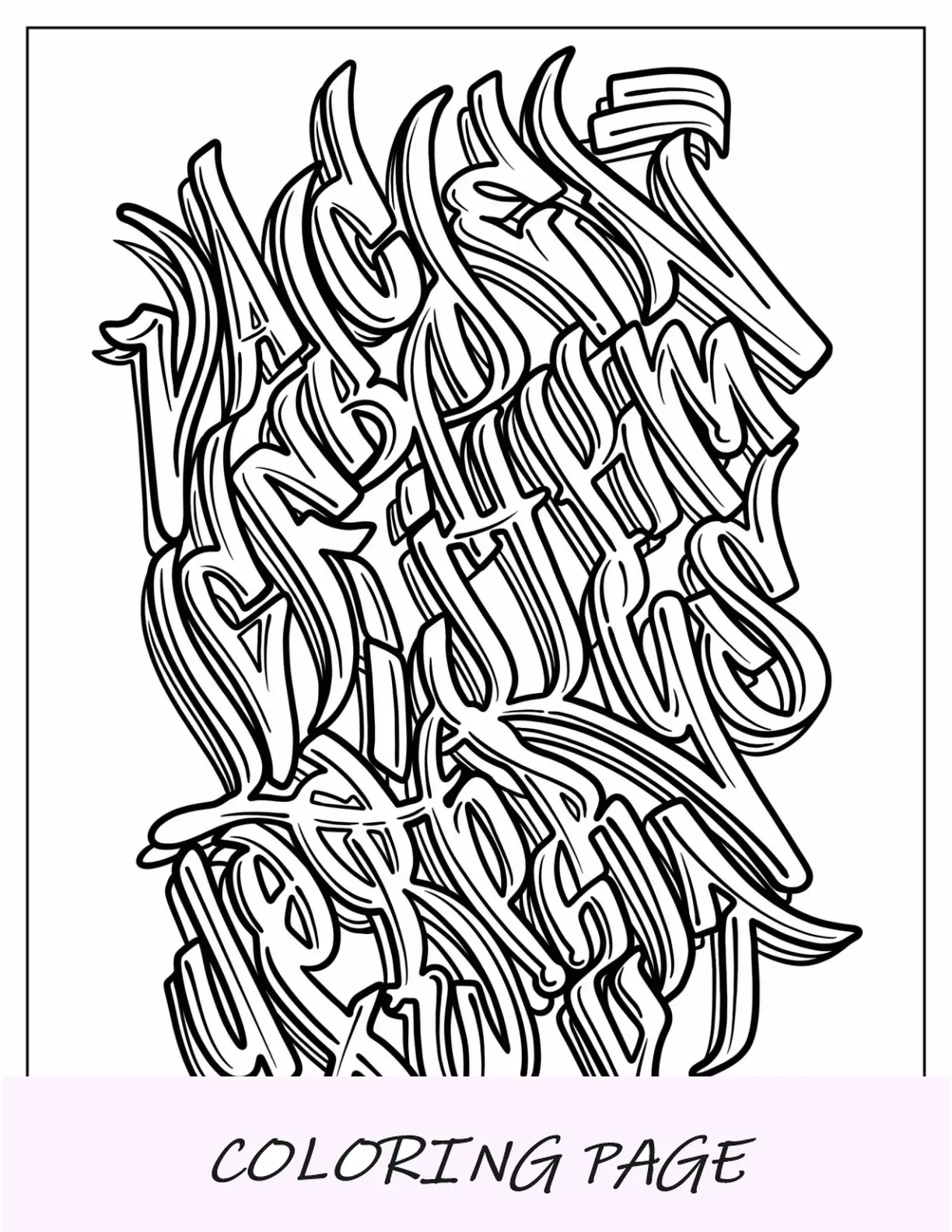 Desenhos para colorir de graffiti