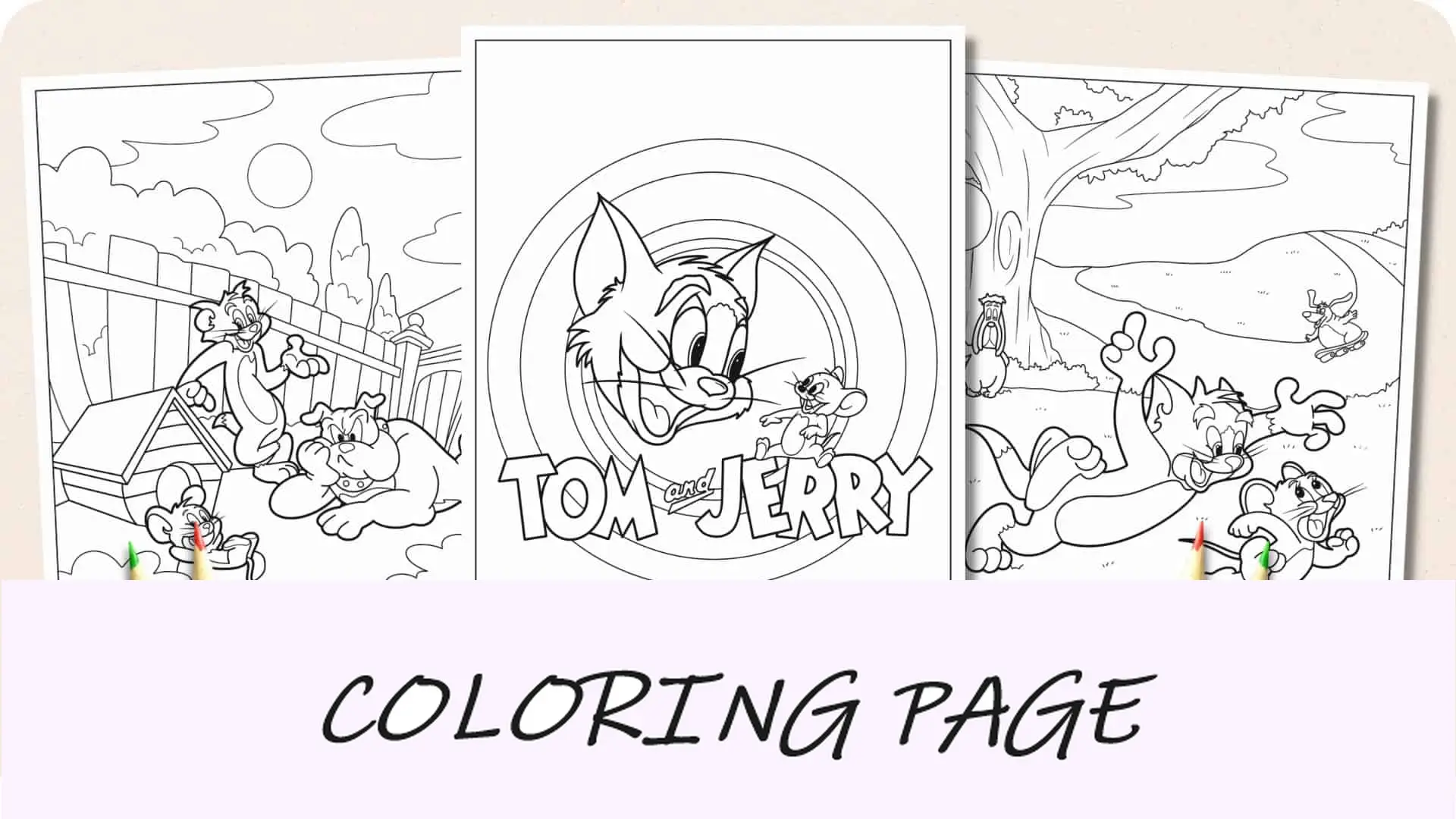 Desenhos para colorir de Tom e Jerry