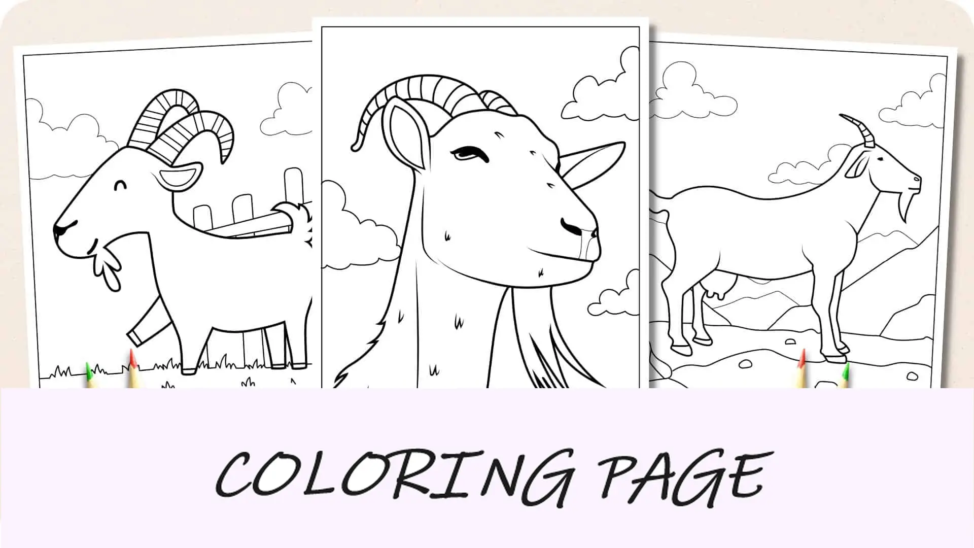Desenhos de cabra para colorir