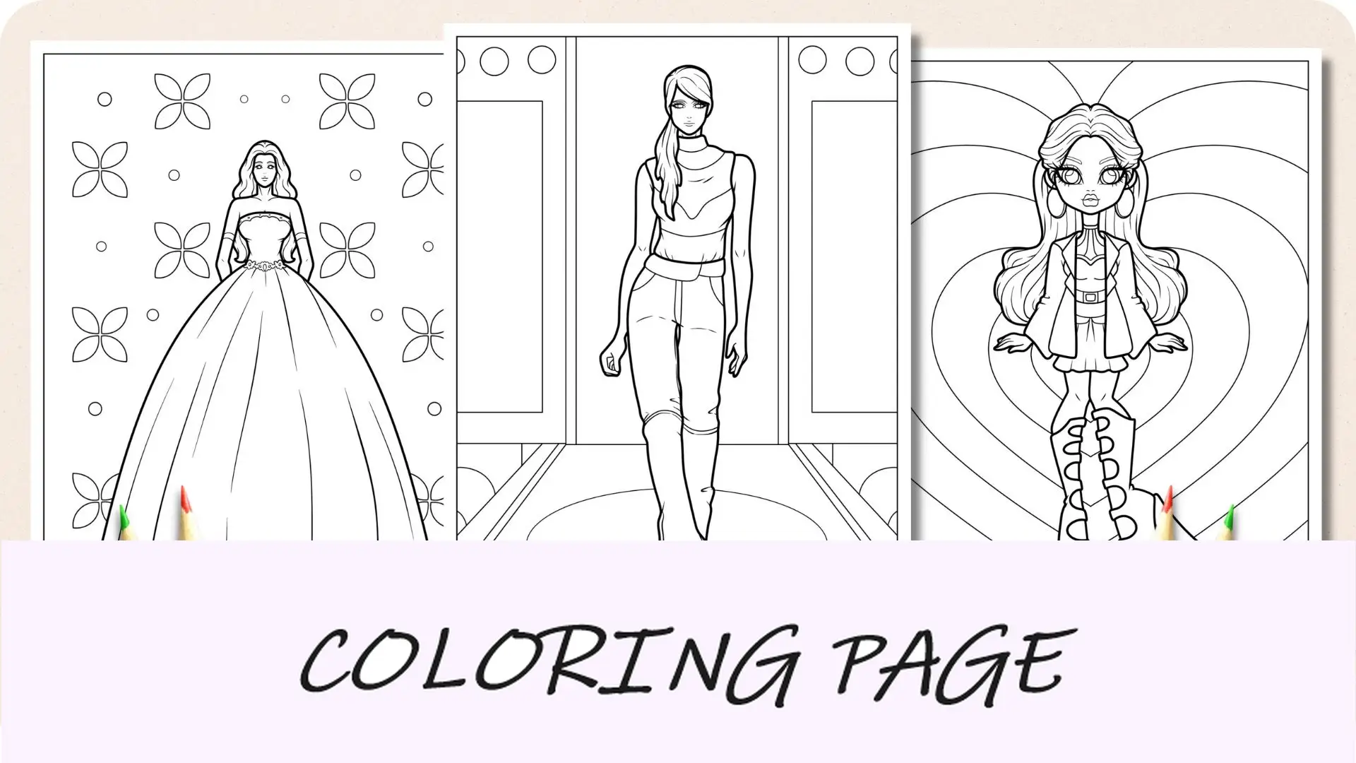 Dibujos para colorear de moda
