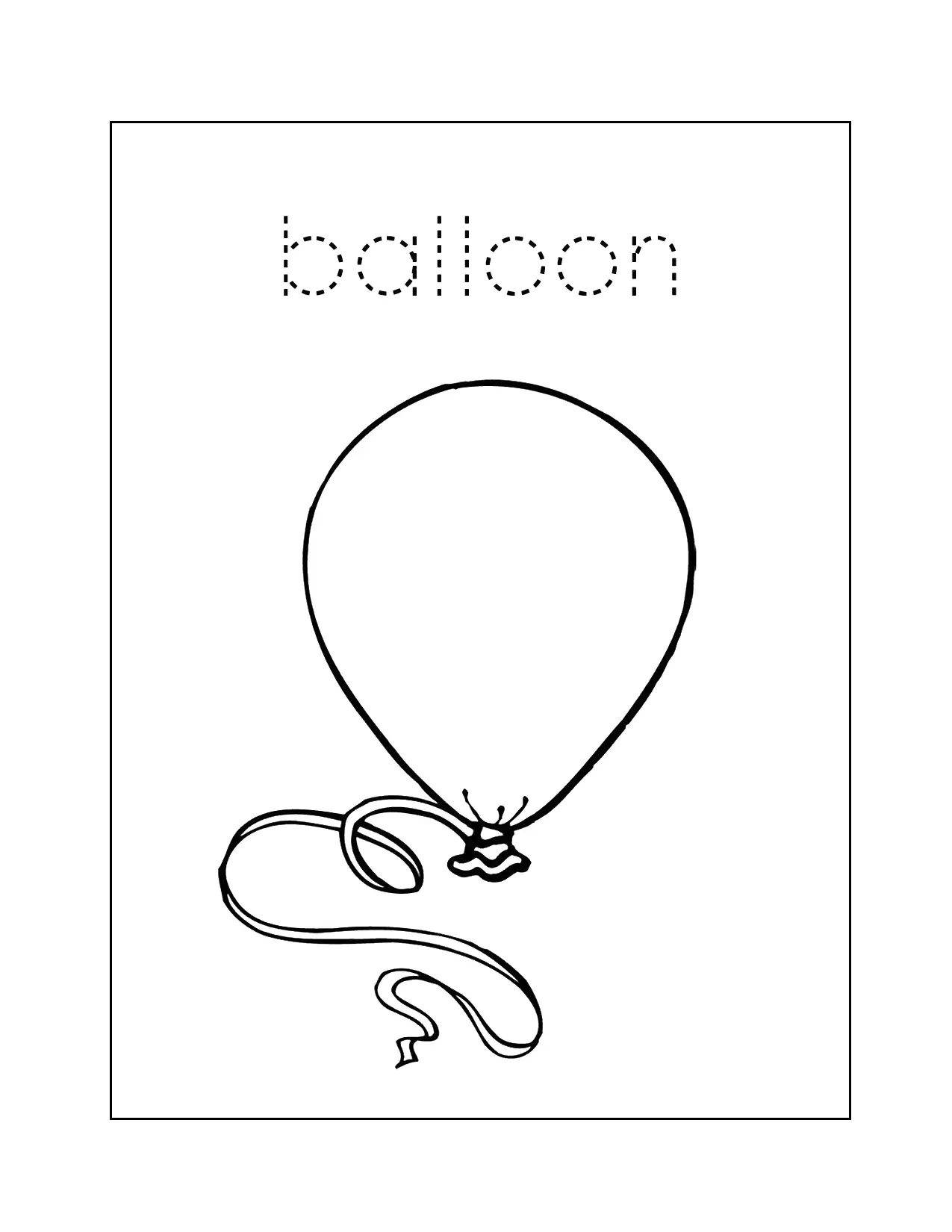 Páginas para colorir balões
