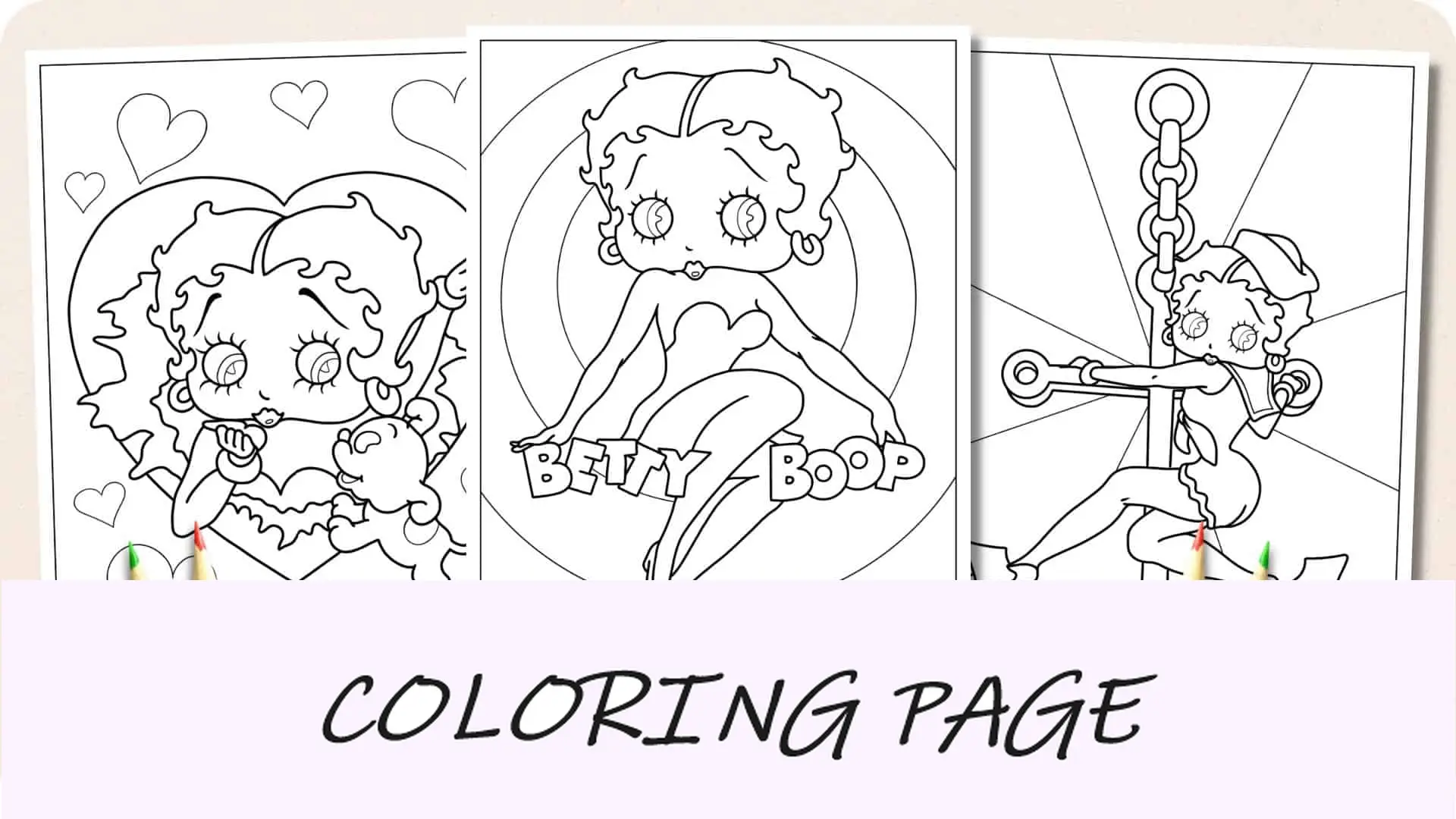 Dibujos para colorear de Betty Boop.