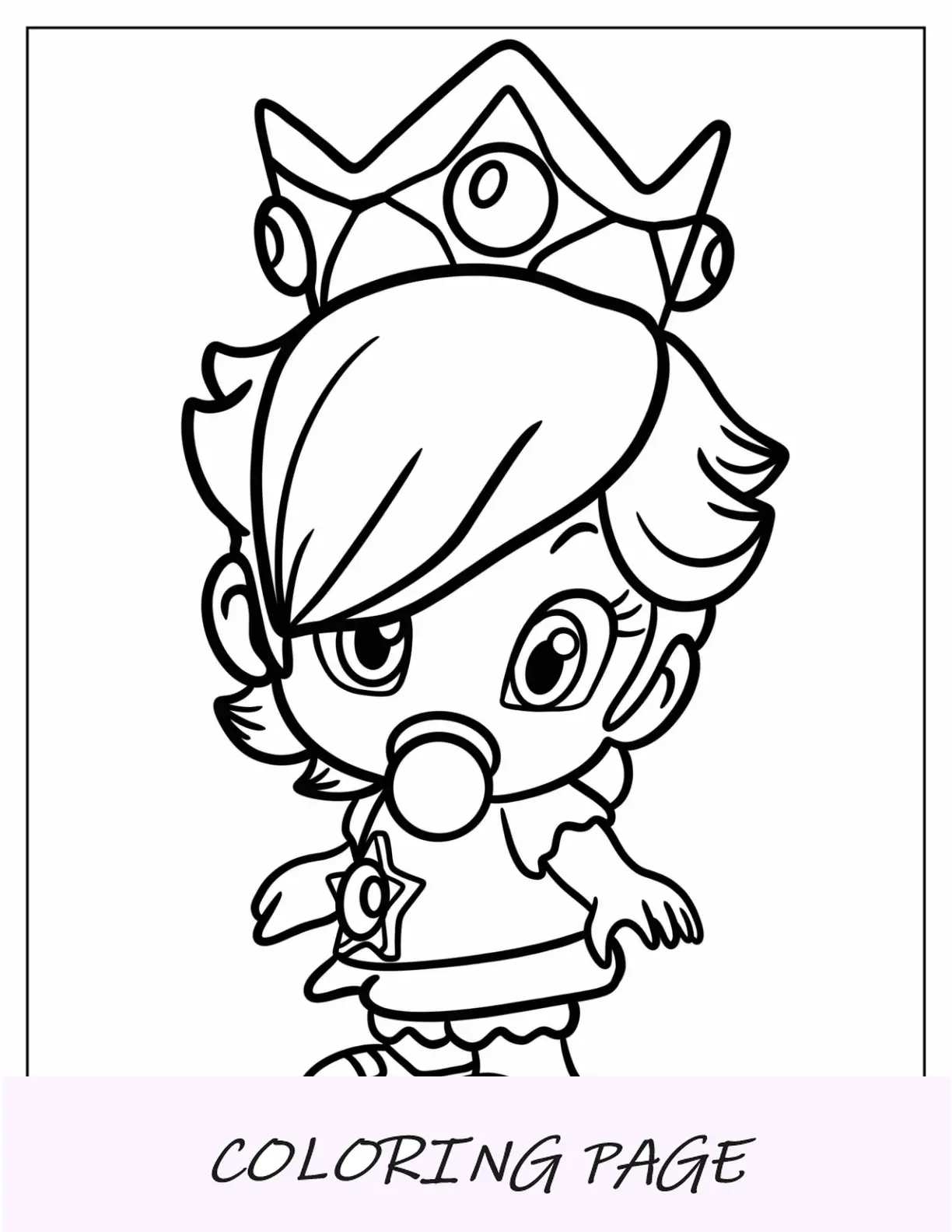 Desenho para colorir Kawaii Baby Rosalina para crianças